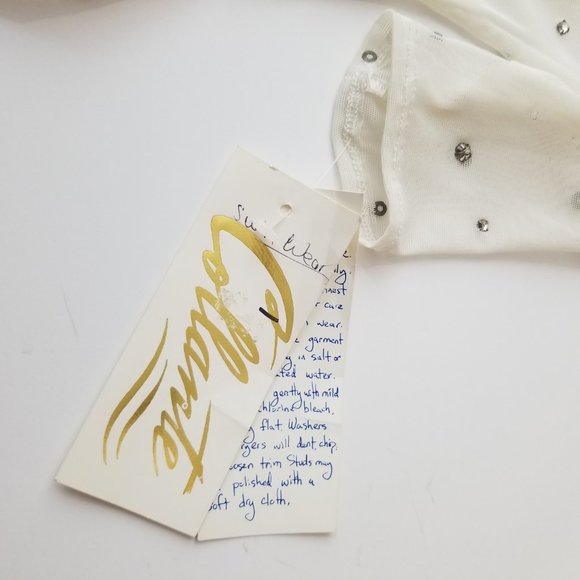 1990s Collante NWT sheer bedazzled maxi - Picture 6 of 8